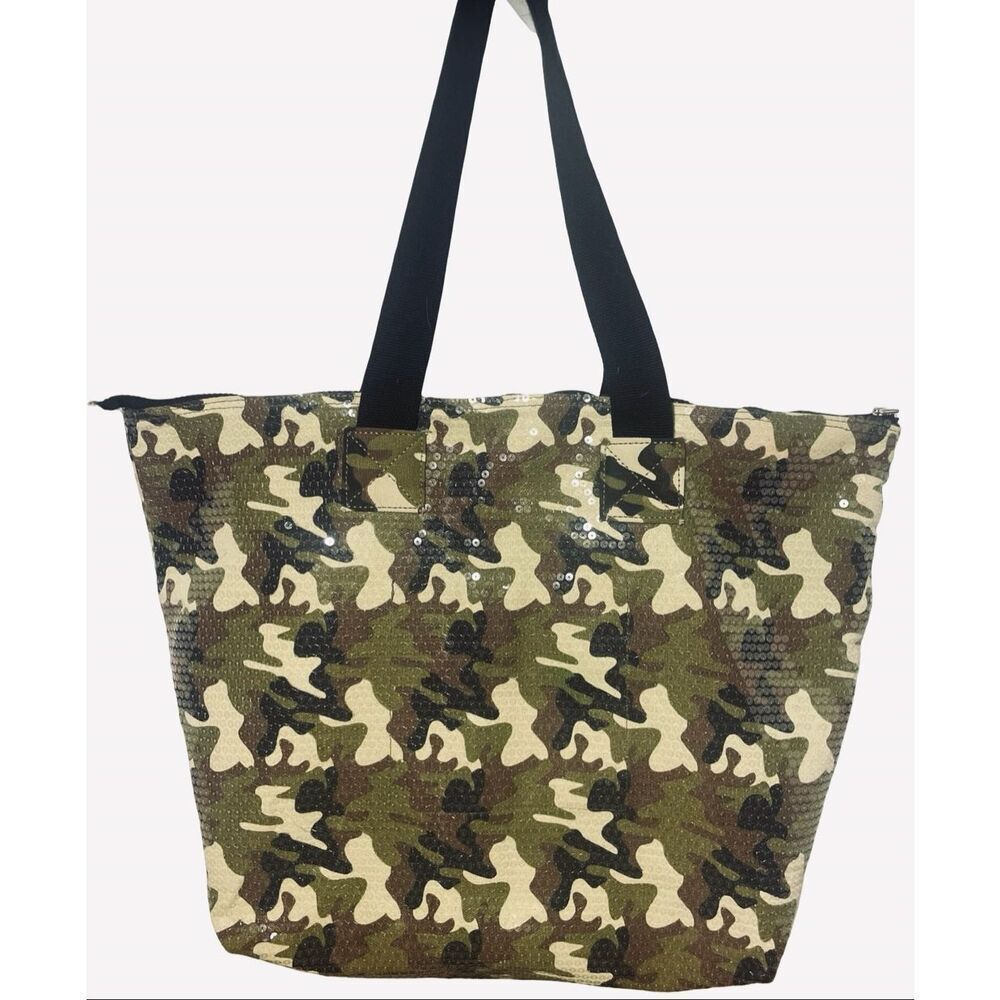 Sequin Camouflage Large Tote